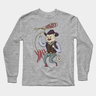 Howdy Yall - Rodeo Cowboy Cat Long Sleeve T-Shirt